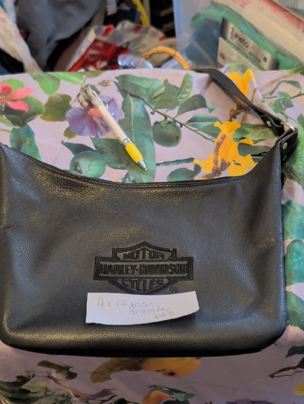 Harley-Davidson Black Leather Hobo Bag